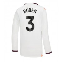 Manchester City Ruben Dias #3 Udebanetrøje 2023-24 Langærmet